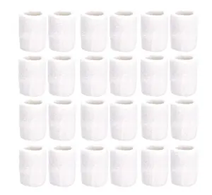 Team Pack of 24 Wristbands (12 Pair) - Sports, Various Colors, Lightweight