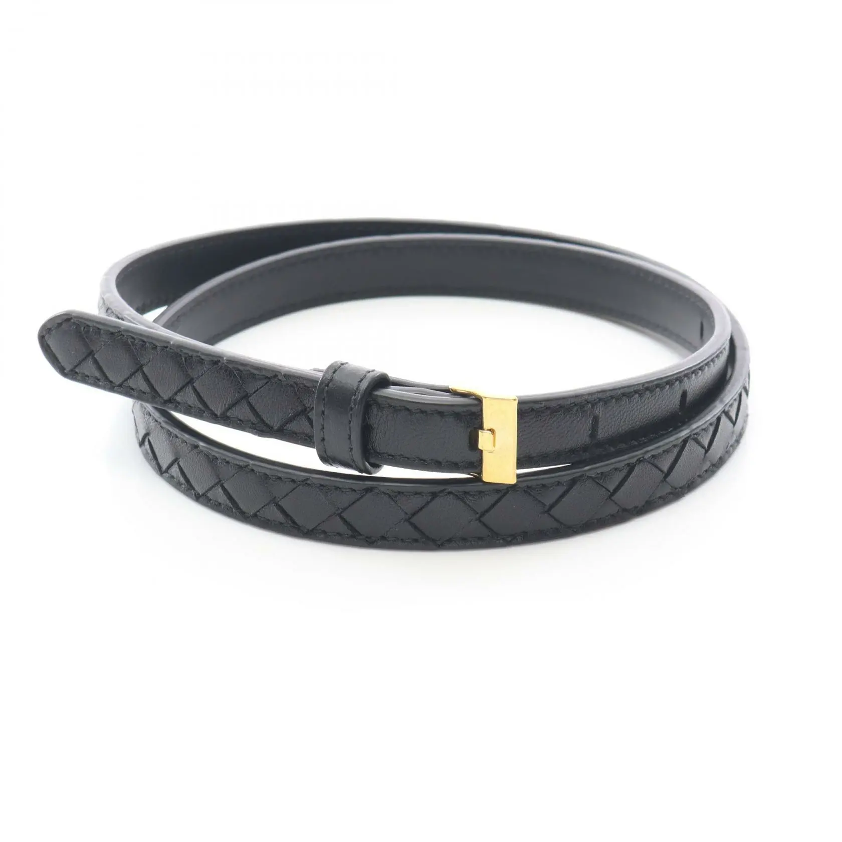 Pre-owned Bottega Veneta 1 Small Leather Goods Intrecciato Leather Belt 0605264619