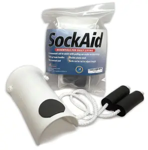 RMS Deluxe Sock Aid - Socks Helper with Foam Handles (for Regular Socks)