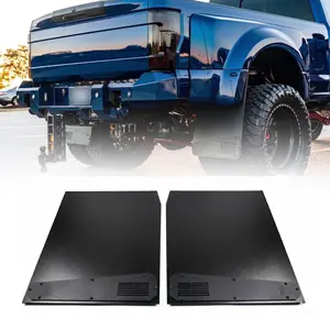 TORQUE Heavy Duty Mud Flaps for Trucks & Dually – Stainless Steel, USA Flag Design, Easy Install Splash Guards