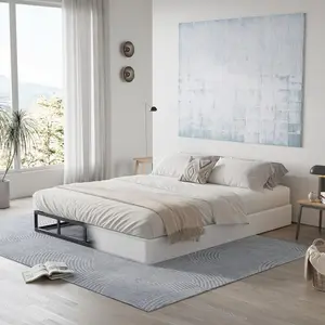 Full Box Spring 5 Inch Low Profile Heavy Duty Metal Frame Mattress Foundation Boxspring, Quiet Noise-Free,Easy Assembly