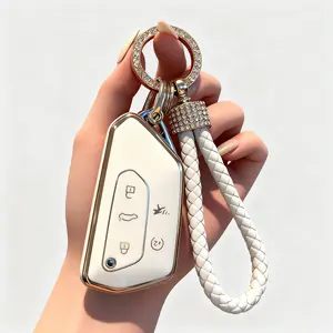 Fit for VW Volkswagen ID.4 Atlas MK8 GTI Golf R Atlas Cross Sport Key Fob Cover Case Remote Holder Skin TPU Protector Keyless Entry Sleeve Accessories