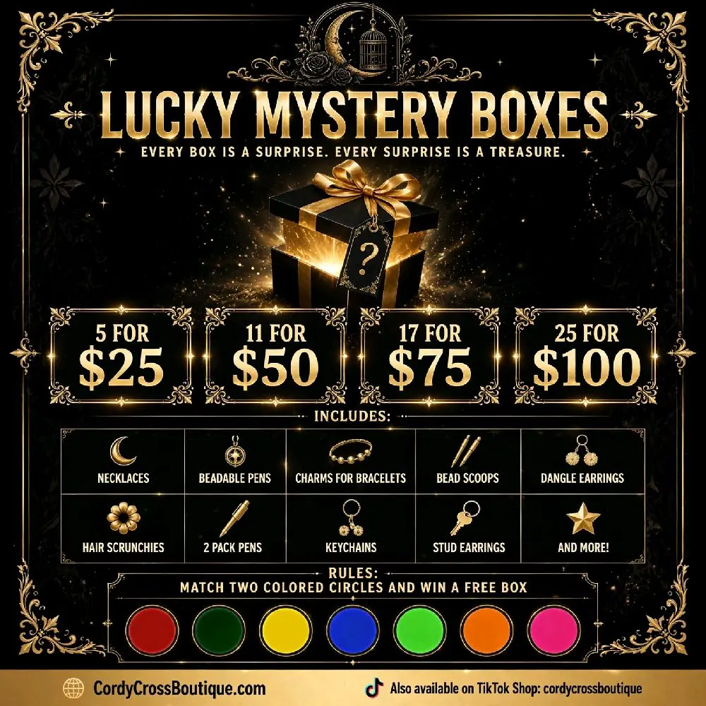 Lucky Mystery Boxes at Cordy Cross Boutique