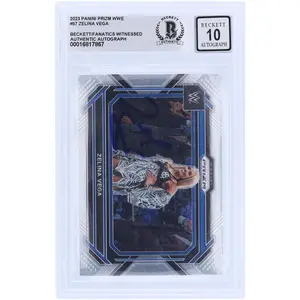 Zelina Vega WWE Autographed 2023 Panini Prizm #57 Beckett Fanatics Witnessed Authenticated 10 Card - Fanatics Authentic Certified