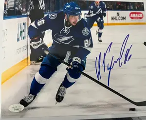 Nikita Kucherov signed 8x10 Lighting  JSA