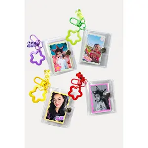Mini Transparent Vinyl Photo Album Keychain Charm