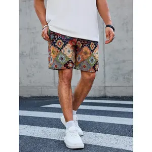 Bohemian Geometric Print Shorts | Multicolor Tapestry Bottoms