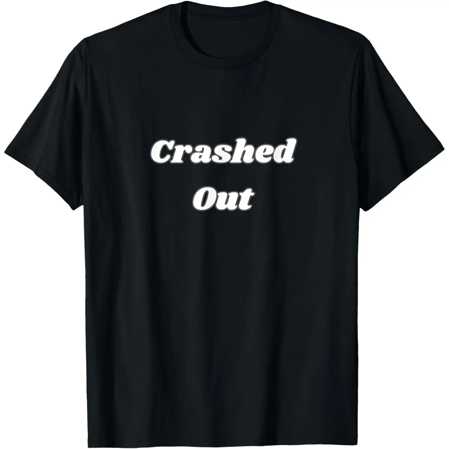 Men's Plus Size Classic Casual Cotton Breathable Relaxed Fit Short-Sleeve T-Shirt - Tops with Crashed Out Internet Meme Design, Everyday Wear #TikTokShopRestock, Fabric, Menswear, Round Neck, Tshirt, Shortsleeve, Comfy, Tee, Soft, Breathable Fabric, Reinf