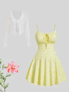 The latest trendy casual chic sleeveless women's suspender dress in the summer with comfortable small exterior set