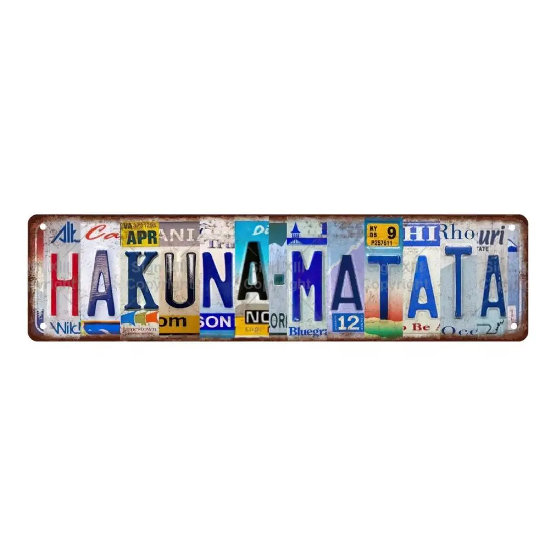 License Plate Style Metal Sign, Vintage Wall Art for Home, Room, Bar, Cafe, Garage, Garden Decoration Items, Garden Statues, Vintage Garage Signs