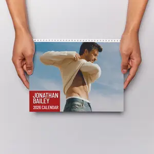 JONATHAN BAILEY Sexiest Man Alive Wall Calendar 2026, Celebrity Crush Fiyero Tigelaar Calendar