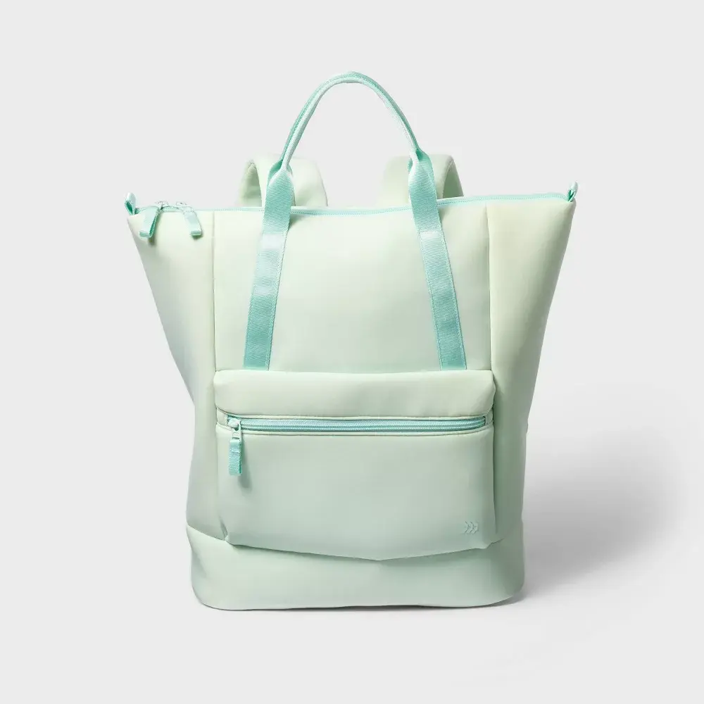 Faux Neoprene Tote Backpack - All in Motion Green Faux Neoprene Tote Backpack - All in Motion Green