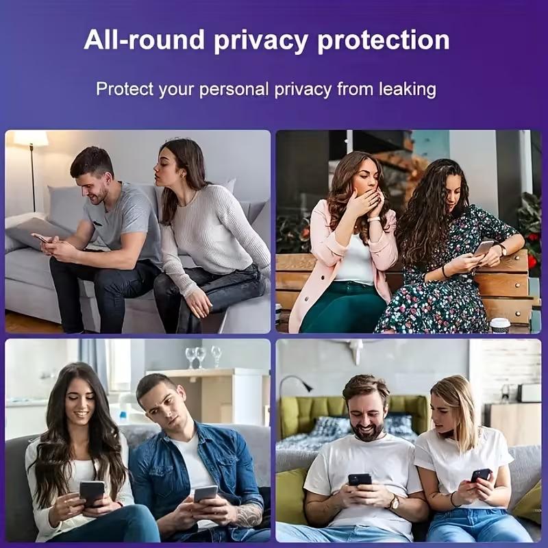 8-Piece Set: Includes 4 privacy screen protectors + 4 camera lens protectors compatible with iPhone 16/15/14/13/12/11 Pro Max Plus Features a full-coverage design scratch-resistant durability and privacy protection to safeguard your personal information