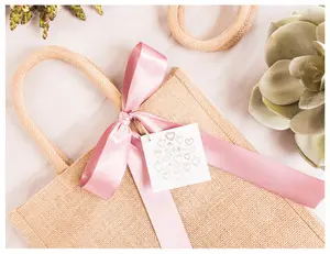 10 Medium Jute Burlap Bags, Wedding Welcome Bags, Gift Bags, EcoFriendly Bags, Burlap Tote Bag, Jute Bag, Wedding Gift Bags, Party Favors