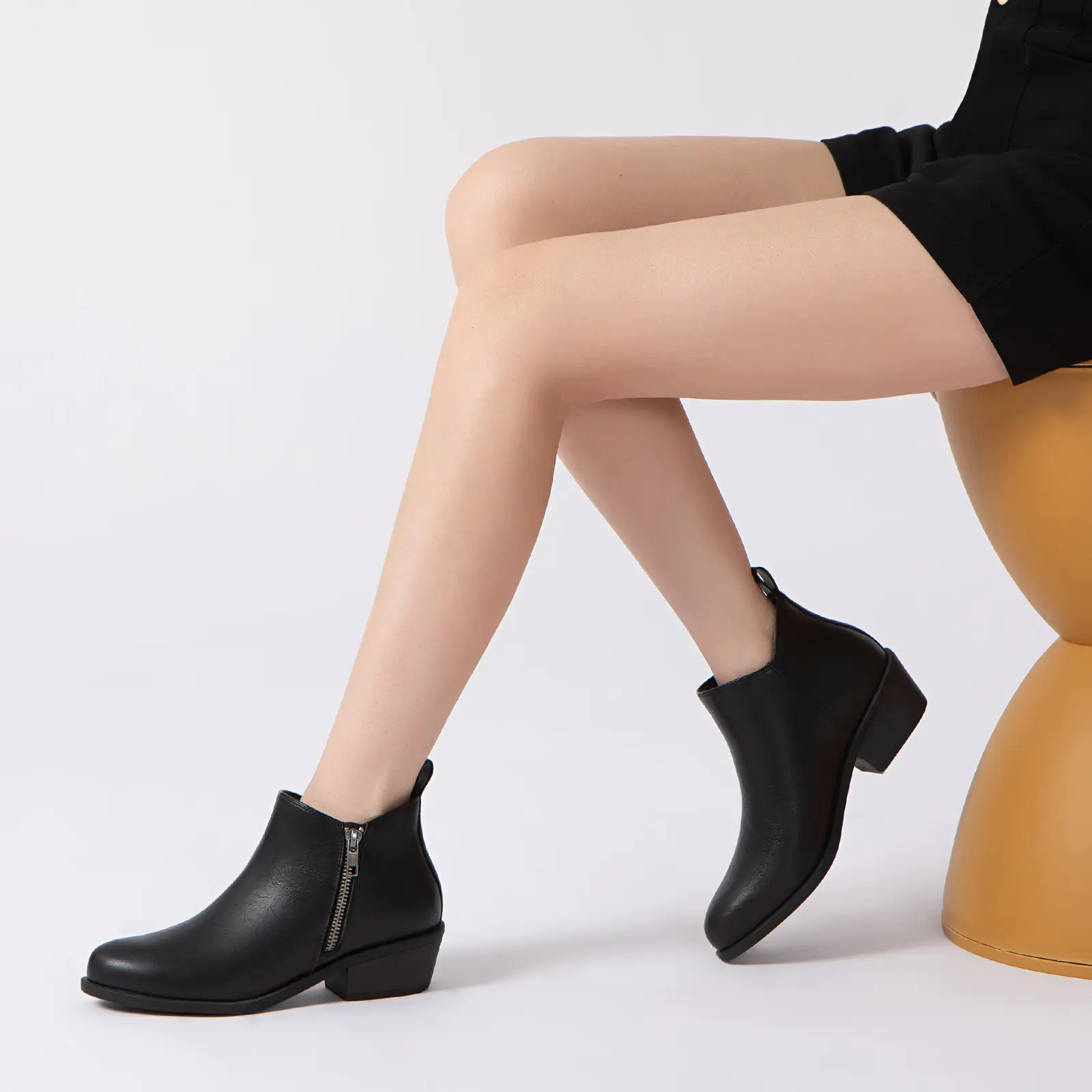 Athlefit Women's Ankle Boots Chunky Low Heel Comfortable Short Boots Round Toe Dress Booties with Side Zipper - TikTok Shop Athlefit Women's Ankle Boots Chunky Low Heel Comfortable Short Boots Round Toe Dress Booties with Side Zipper - TikTok Shop