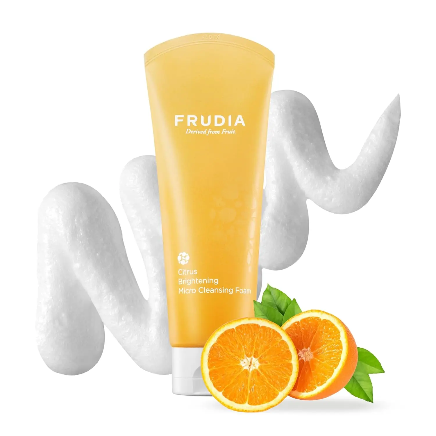 FRUDIA Citrus Brightening Micro Facial Cleanser (4.9 oz) – Vitamin C Korean Facial Cleanser w/Tangerine Extract & Mela-Zero | Brightening Korean Face Wash for Radiant Skin