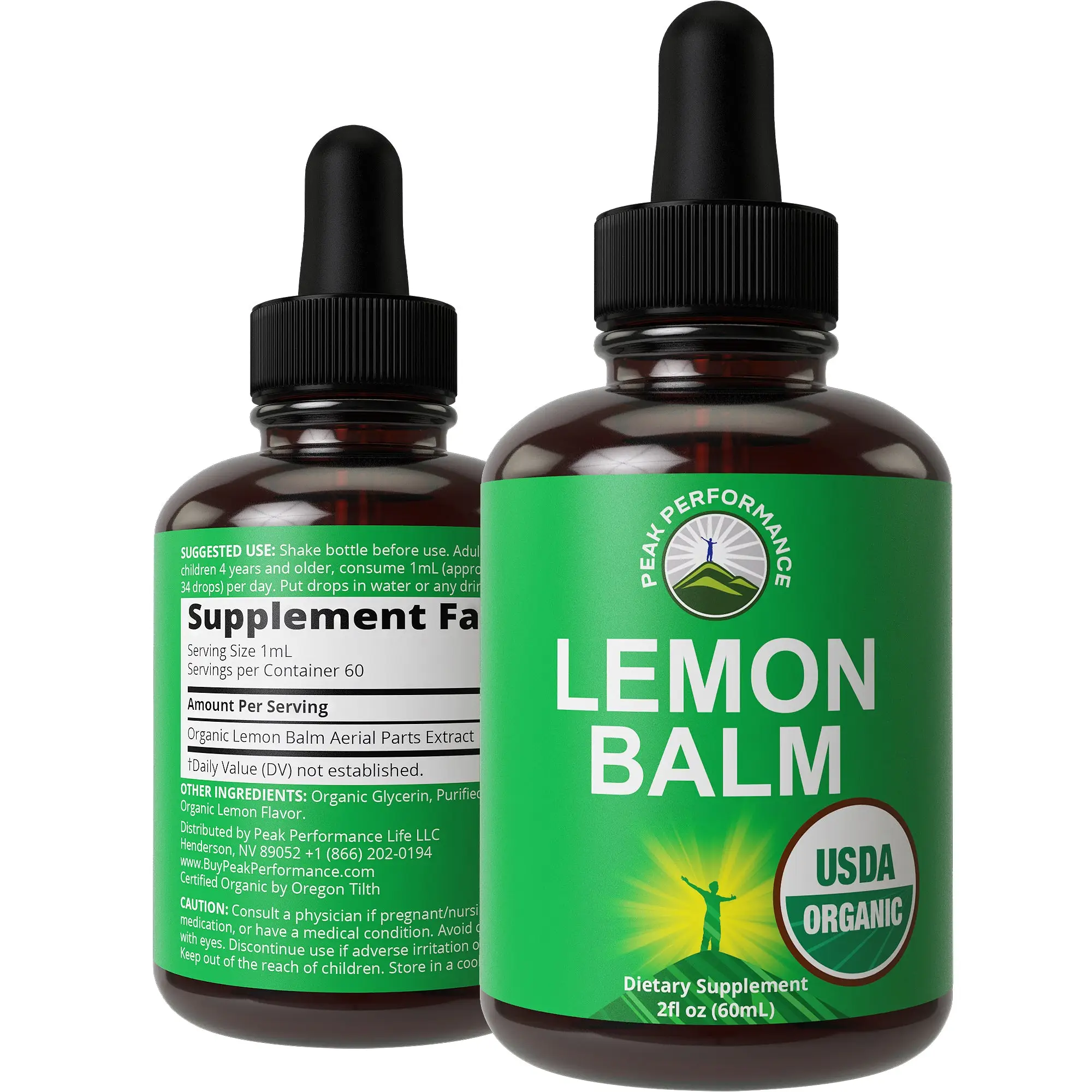 USDA Organic Liquid Lemon Balm Drops