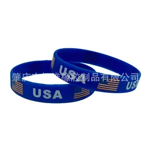 American Stars and Stripes Sports Games Energy Bracelet Loop World Cup Football Fan Classic Memorial Silicone Wristband