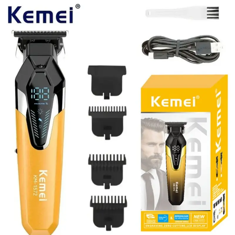 Kome Hair Trimmer Electric Push Clipper Professional Hair Trimmer Rechargeable Haircut Machine Men Cordless Trimmer Rechargeable Cordless Clippers Km-1572