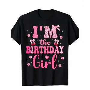 Celebration Toddler Cotton TShirt Featuring Pink Cherry and Balloon Print Perfect for Birthday Parties and Gift Giving