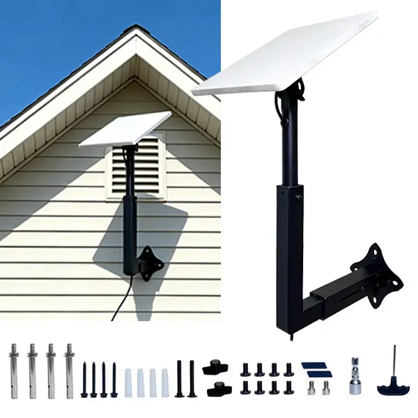 Starlink Gen3 L-Shape Wall Eave Mount, Heavy-Duty Outdoor Satellite Dish Bracket with Full Hardware Kit