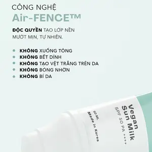 Kem chống nắng Thuần Chay DA By M.O.I - Chỉ số chống nắng cao SPF 50 PA++++  - Chống nắng cho da Sunscreen