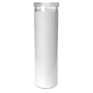 White Candle - Elegant Cylinder Design for Home Decor and Aromatherapy
