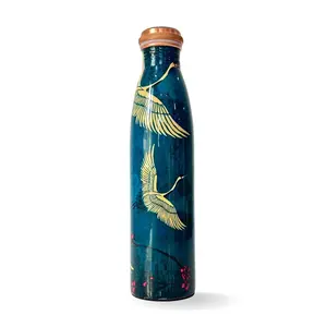 950mL Pure Copper Bottle - Igrets White Bird Design