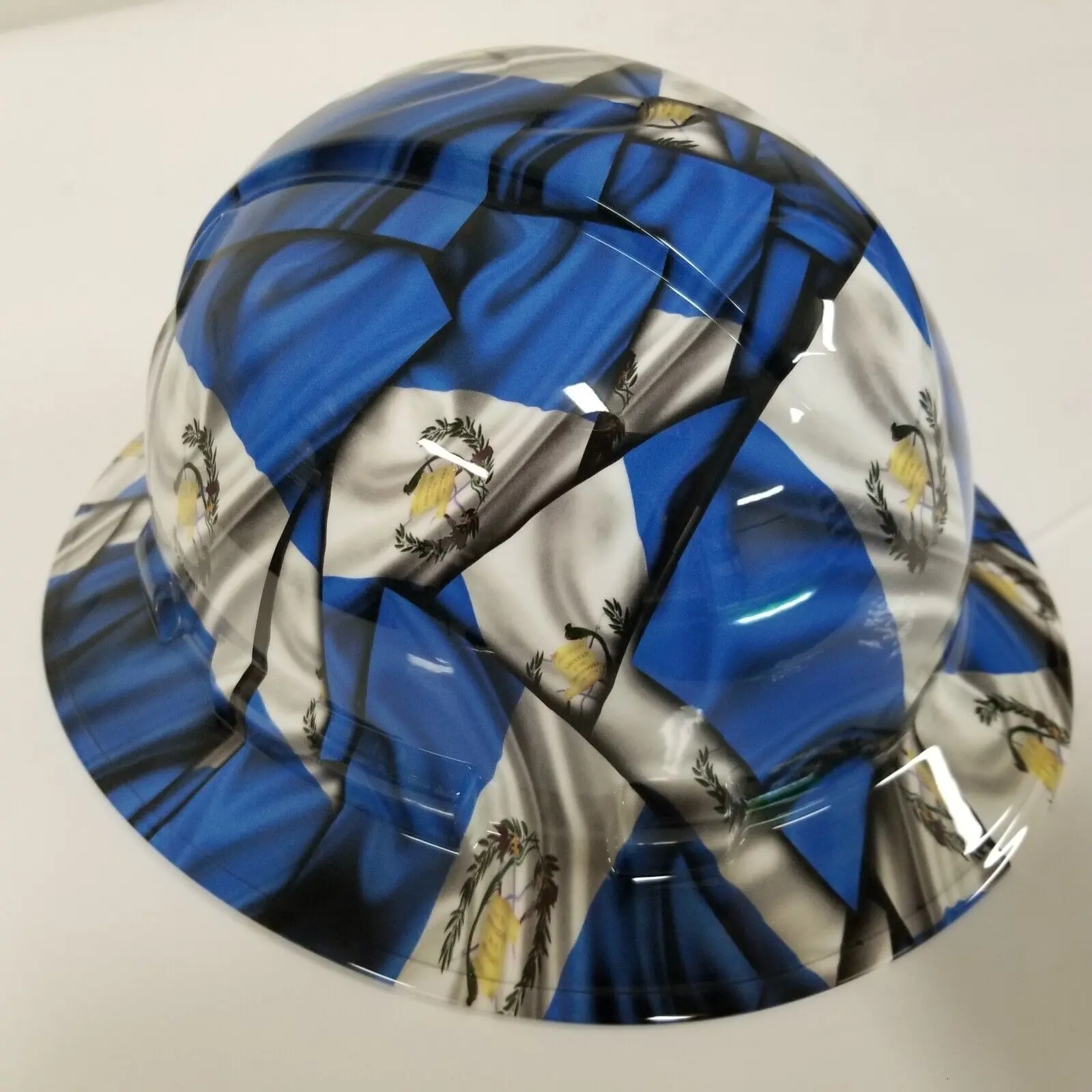 GUATEMALA FLAG Design HydroDipped Full Brim Hard Hat