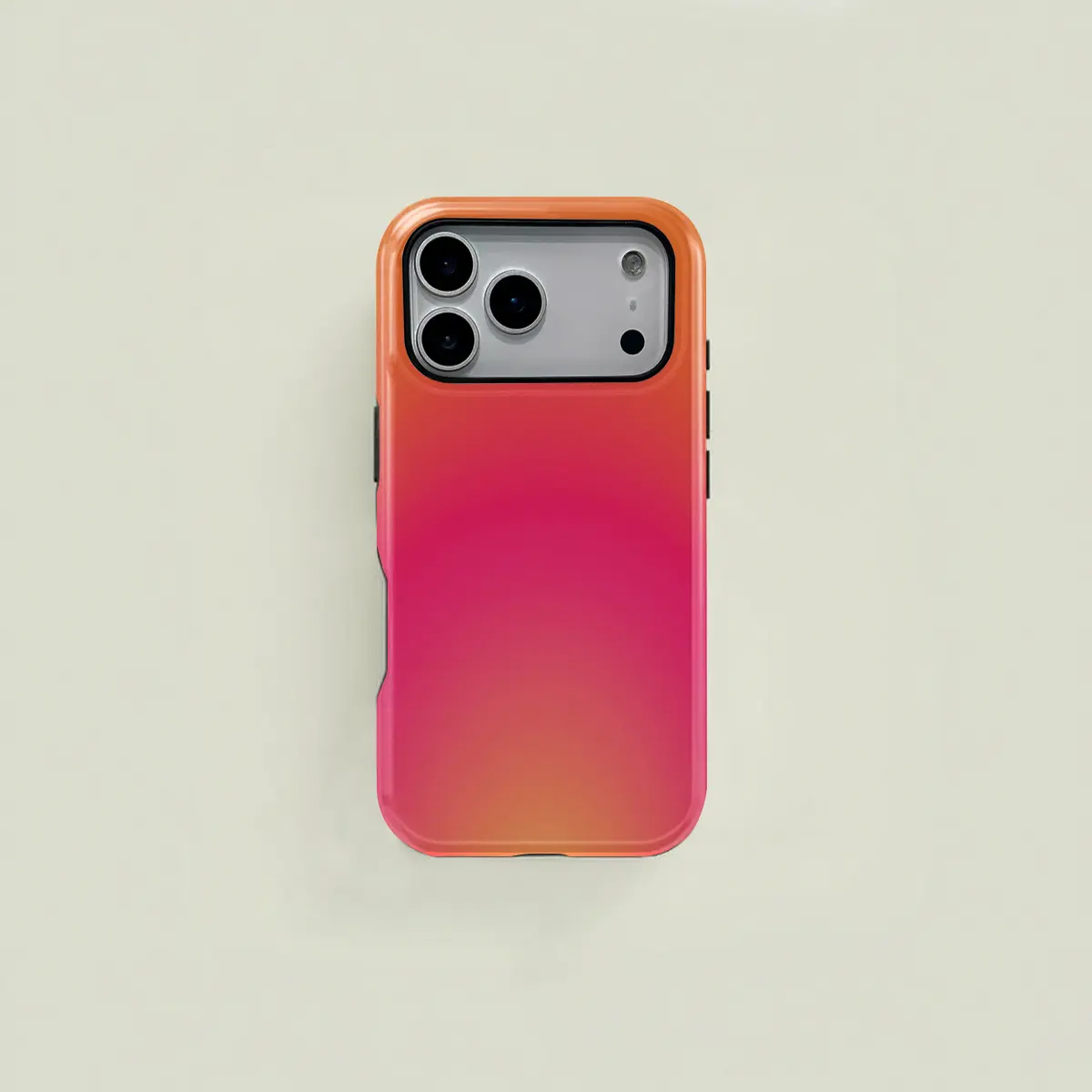 Orange gradient stylish pattern protective case, sturdy and durable 2-in-1 case, compatible with iPhone 17/16/15/14/13/12/11 Pro Max/Plus/Pro, Samsung Galaxy S25/S24/S23 Ultra series, simple and stylish phone case.