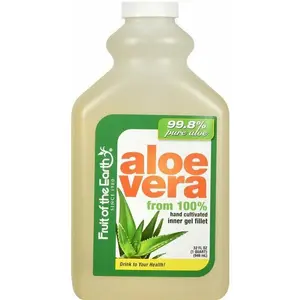 Fruit Of The Earth Aloe Vera Juice 100% Hand Cultivated Inner Gel Fillet 32oz