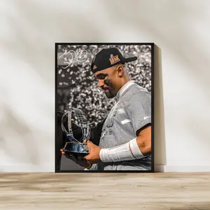 Jalen Hurts Eagles Art Philadelphia Football Poster. NO FRAMED