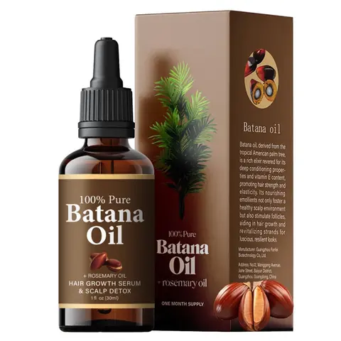 Organic Batana Hair Oil with Rosemary & Vitamin E - Thickening Treatment for All Types, Boosts Scalp Health, Nourishes for Stronger, Longer Strands, Supports Hair Wellness