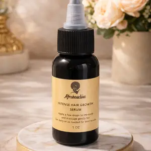 Afroboucles Intense Hair Growth Serum - Travel Size 1 oz for Enhanced Scalp Care