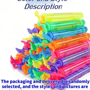 36pcs Mini Manual Bubble Toy, Colorful Bubble Tubes, Wedding Party Atmosphere Props, Dinosaur Handheld Bubble Wand, Kids Interactive Toys, Parent-Child Toys, Handheld Bubble Maker
