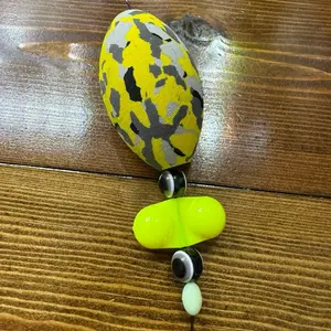 Matt Cat Rig Yellow Camo EVA Foam Egg Float with Mid-Atlantic Catfish 10/0 Striker Circle Hook
