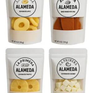 ALAMEDA Dehydrated Snacks Kit of 4 Bags - Pineapple Mango with Chili Coconut Apple 4 oz Each 113g Variety Pack