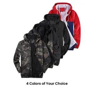 [Men's Camouflage Jacket] Men's Camouflage Spring/Autumn Jacket - European/American Style Sporty Loose Fit - Mesh Breathable Color Block Contrast Design