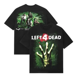 Left 4 D*ad Valve Shirt,  Retro Y2K Zombie Shooter Video Game T-Shirt, Cotton unisex T-shirt, Trendy Shirt