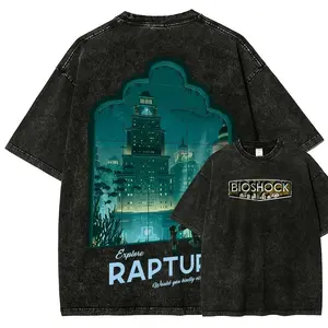 Bioshock Unisex Fit Washed T-Shirt 6