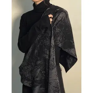 Dark Imitation Cashmere Scarf Warm Unisex Versatile Neck Warmer Blanket Throw Winter Office Air Conditioning Room Shawl