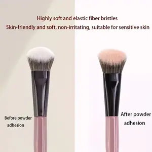 2pcs Angled Makeup Brushes, Flat Round Head Ultra-Thin, Professional Foundation and Concealer Brush, High-Quality Beauty Tools
