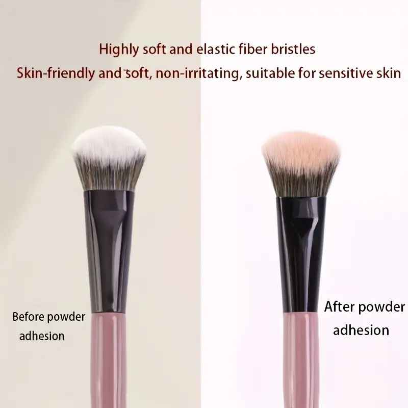 2pcs Angled Face Makeup Brushes, Flat Round Head Ultra-Thin, Professional Foundation and Concealer Brush, High-Quality Beauty Tools, Flat Tip Brush