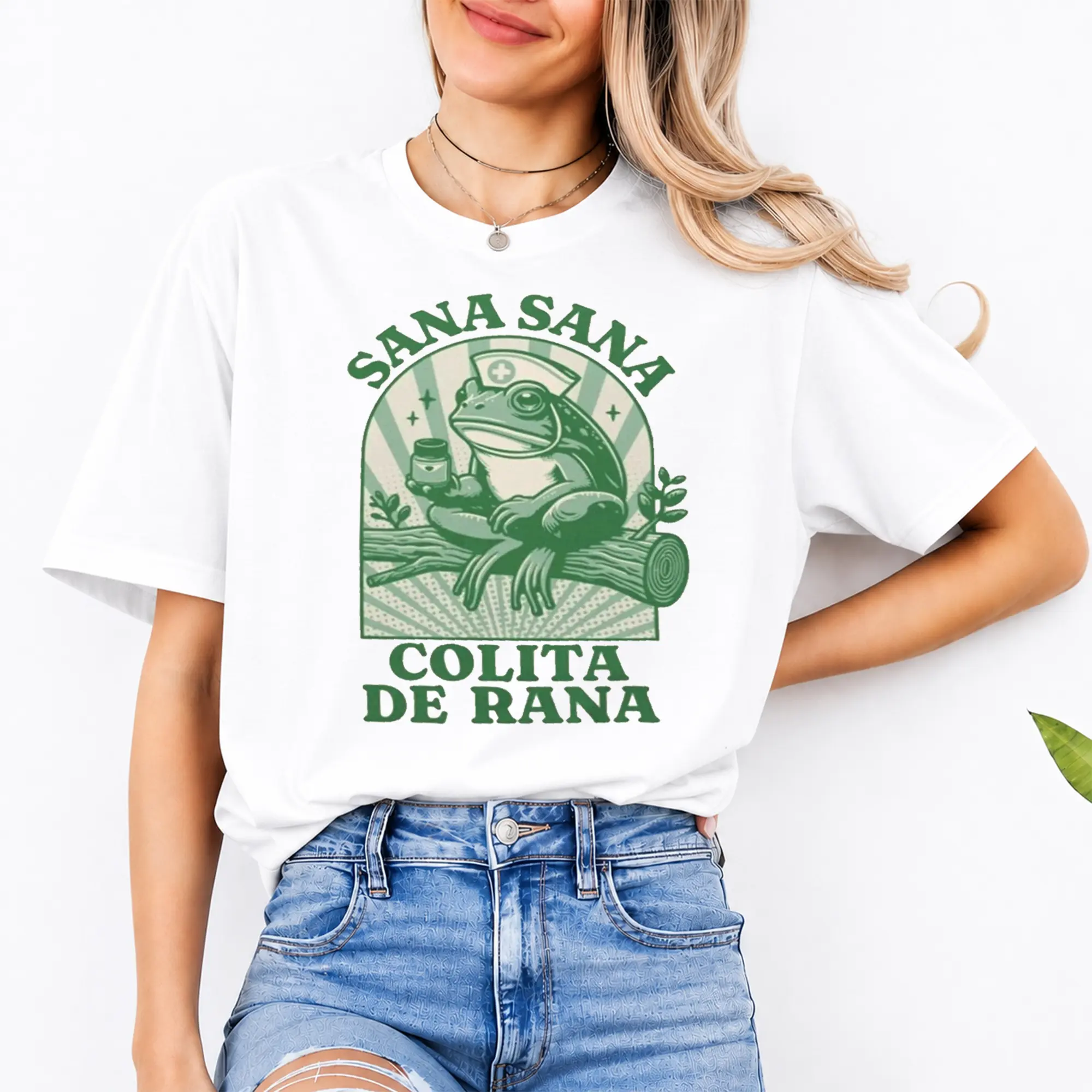 Funny Sana Sana Colita De Rana Shirt, Cute Frog Spanish Saying Graphic Tee, Latina Heritage Humor Gift For Women, Moms, Nurses And Spanish Speakers Shirt
