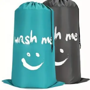 Waterproof Oxford Cloth Drawstring Laundry Bag, Portable Travel Storage Bag, Moving Packing Organizer, Convenient Reusable Durable Design