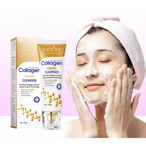 Collagen Gentle Facial Cleanser - Deep Cleansing, Hydrating & Non-Drying Firming & Hydrating Collagen Skincare Kit | 6-Step Anti-Aging Routine (Cleanser, Toner, Eye Serum, Face Serum, Lotion, Cream)