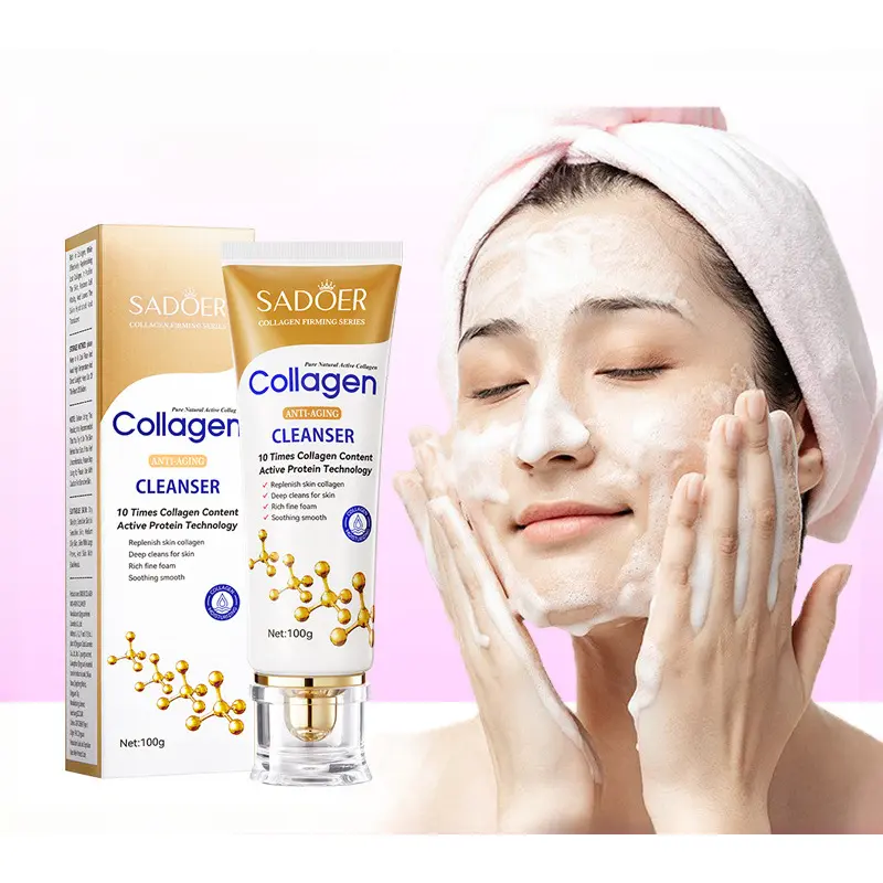 Collagen Gentle Cleansing Balm, Daily Facial Cleanser, Skin Care Cleanser, Deep Cleanse, Hydrating, Non-Drying, Daily Use, Bone Collagen Firming Moisturizing, Multi-Pack