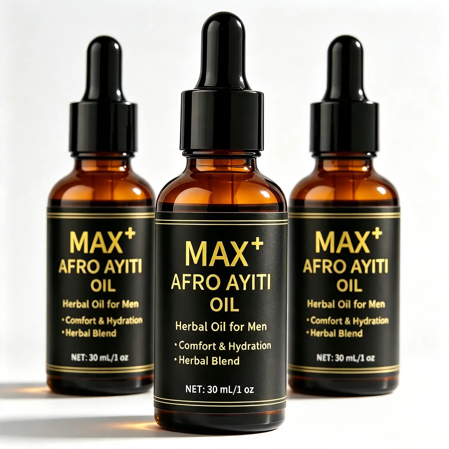 Max+ Afro Ayiti Herbal Hair Care Oil for Hair and Scalp Lightweight Moisturizing Formula Daily Nourishing Hair Oil for Soft Smooth Healthy Looking Hair 30ml