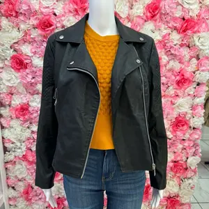Black leather jacket women Womenswear
