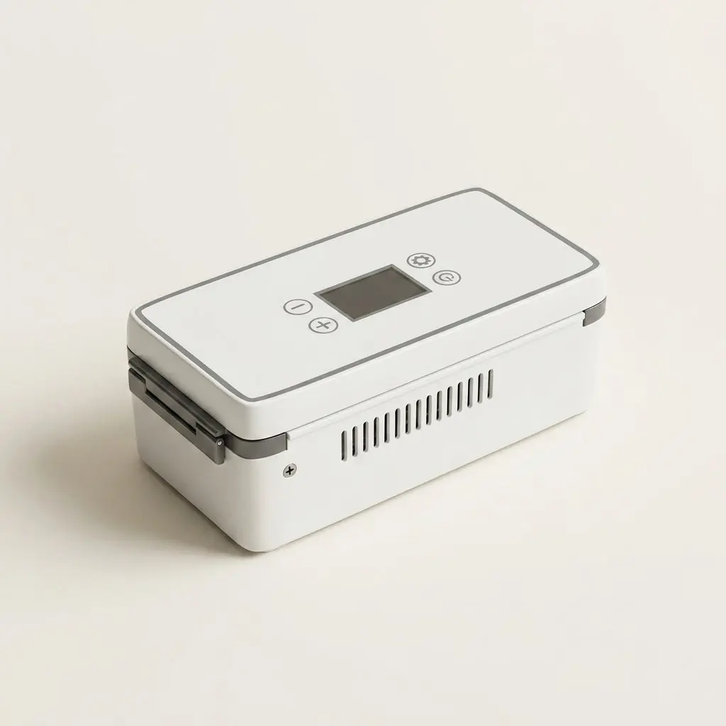 Travel Cooler Box - 12-Hour Battery, Digital Temperature Display